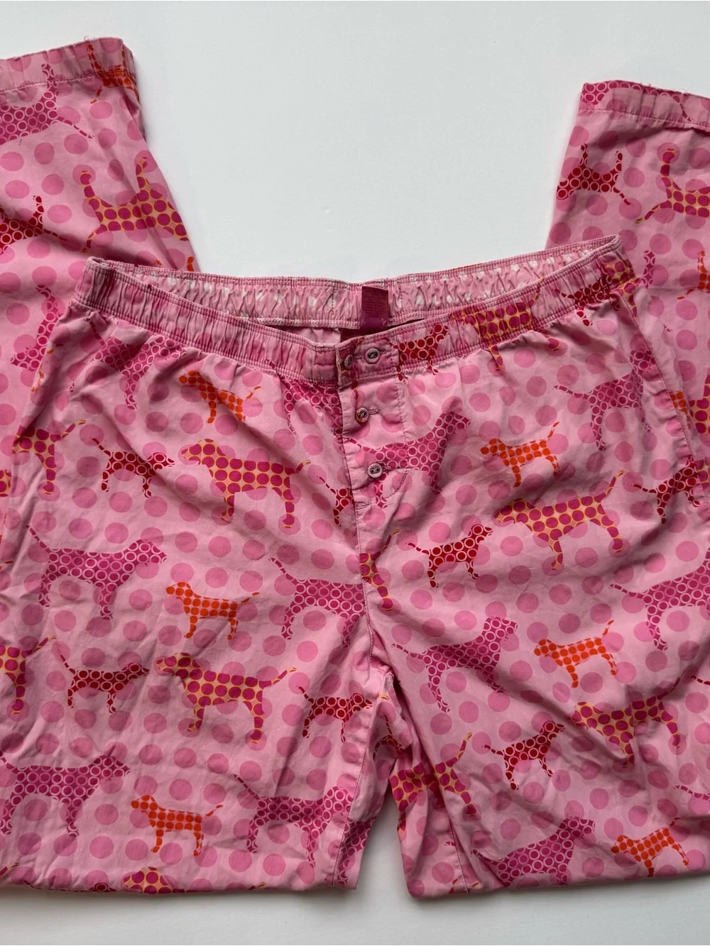 Y2K 2000s Mall Fashion Vintage Pink Polka Dots Loungewear Pajama Pants